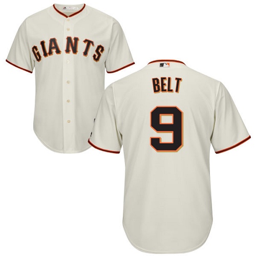 Giants #9 Brandon Belt Cream Stitched Youth MLB Jersey